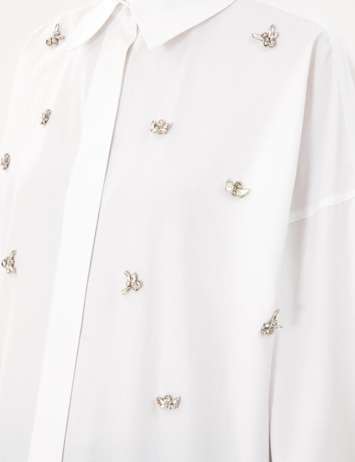 Beyaz Oversize Uzun Kollu Gömlek - 50292277005