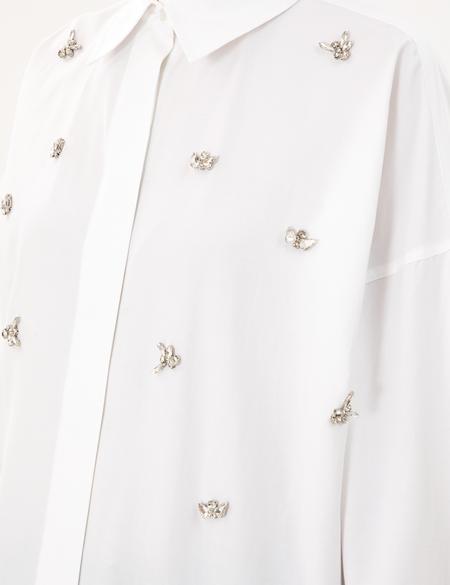 Beyaz Oversize Uzun Kollu Gömlek - 50292277005