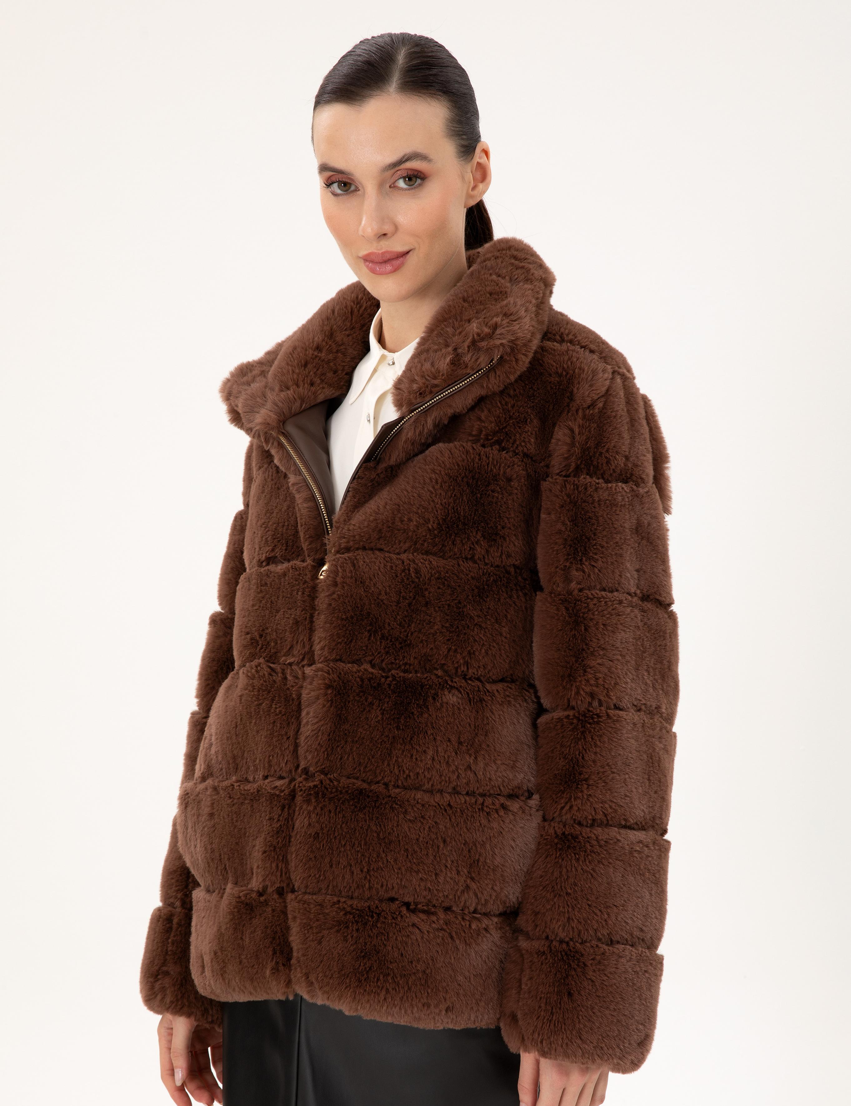 Kahverengi Comfort Fit Suni Kürk