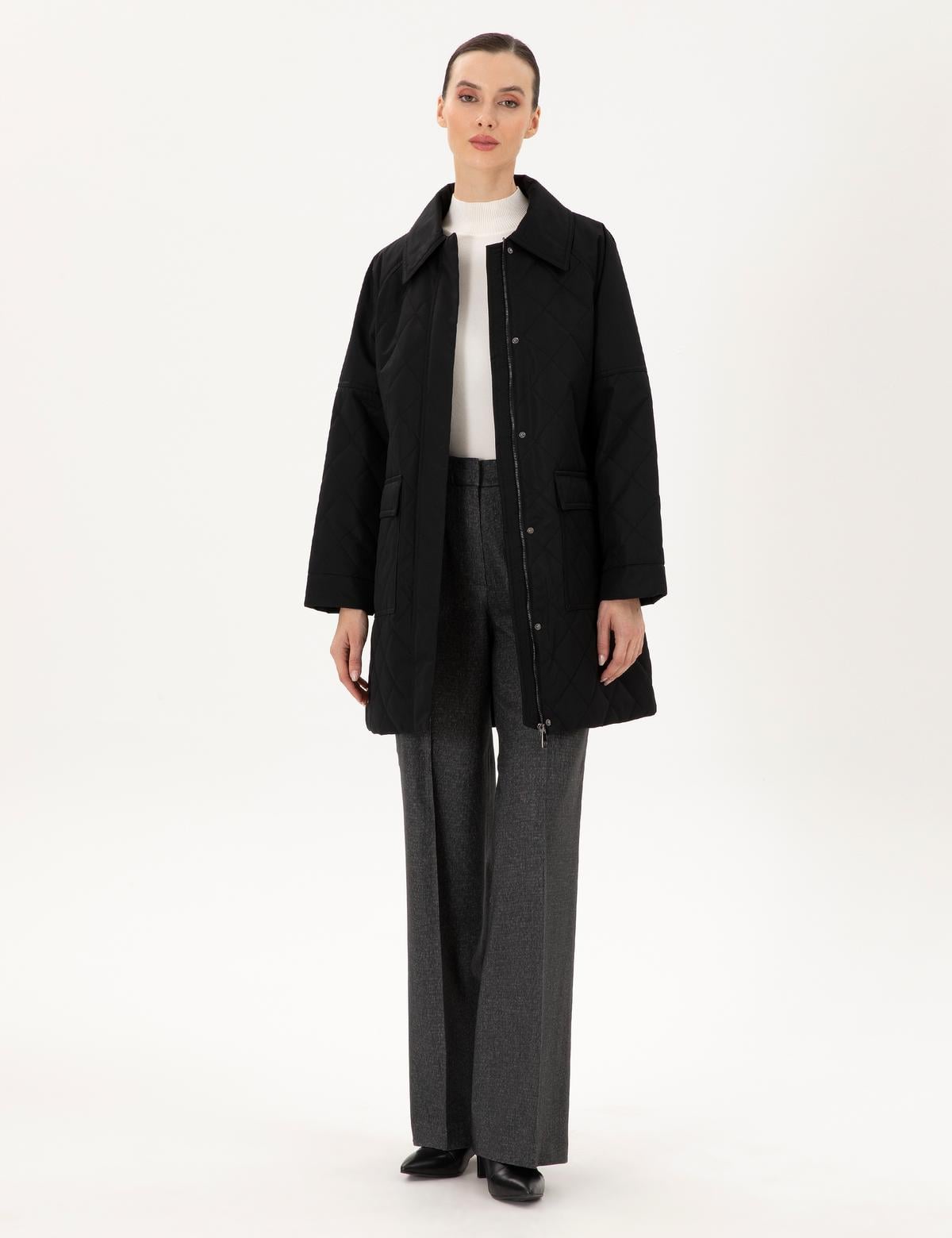 Siyah Regular Fit Kaban - 50295136012