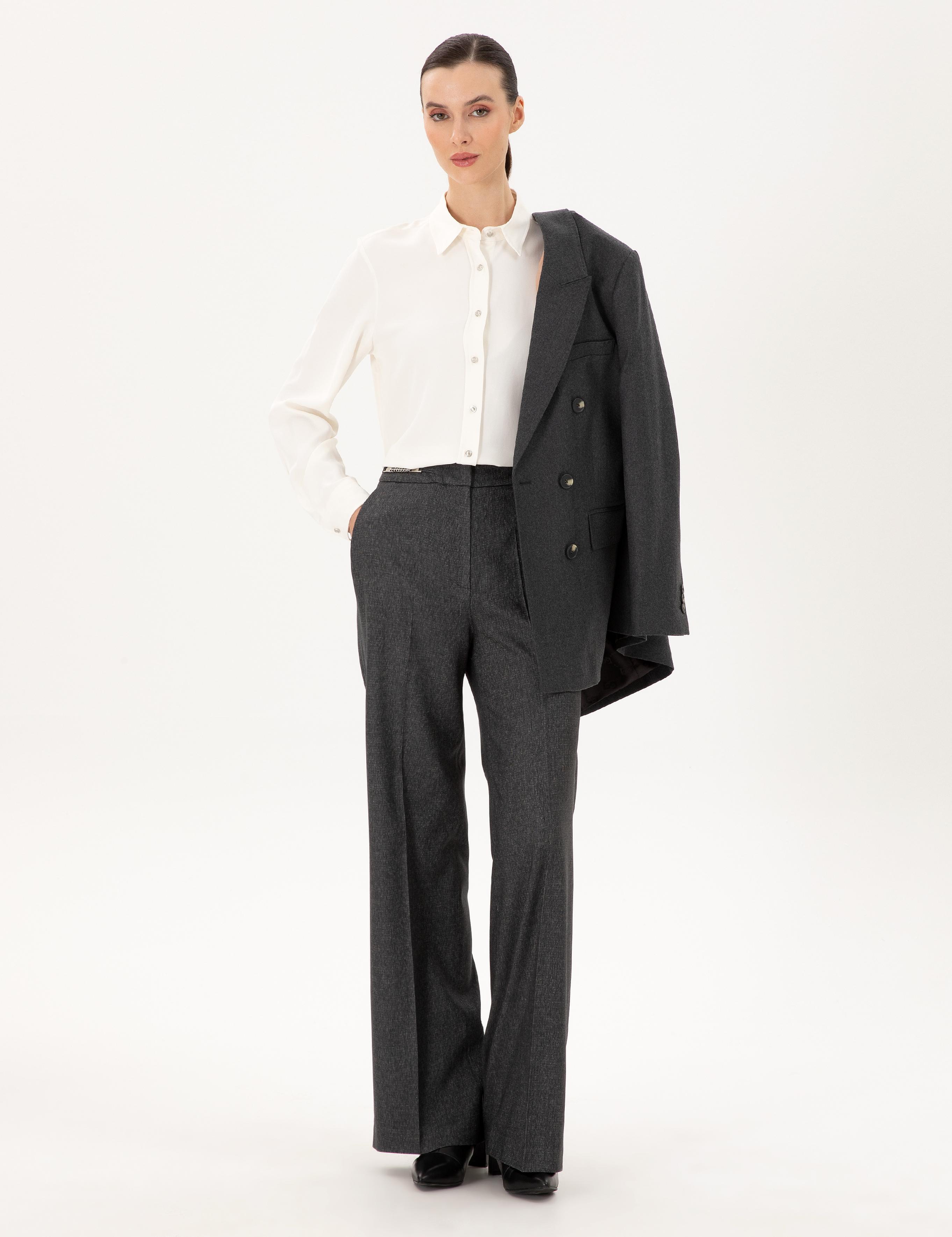 Ekru Comfort Fit Uzun Kollu Gömlek