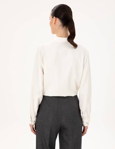 Ekru Comfort Fit Uzun Kollu Gömlek
