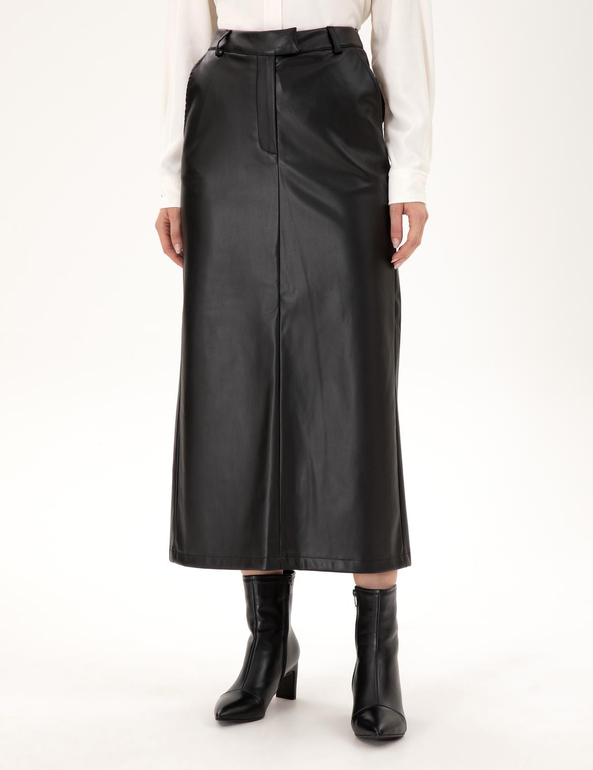 Siyah A Kesim Dokuma Etek - 50292628005