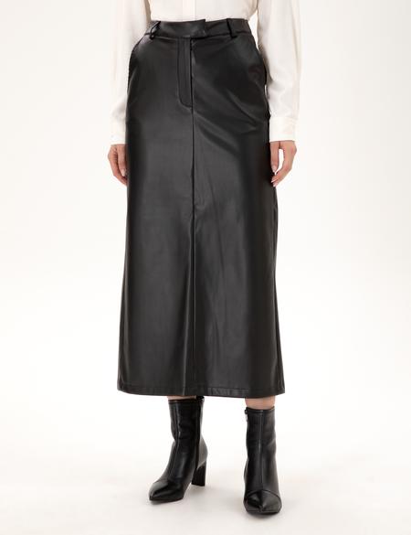 Siyah A Kesim Dokuma Etek - 50292628005