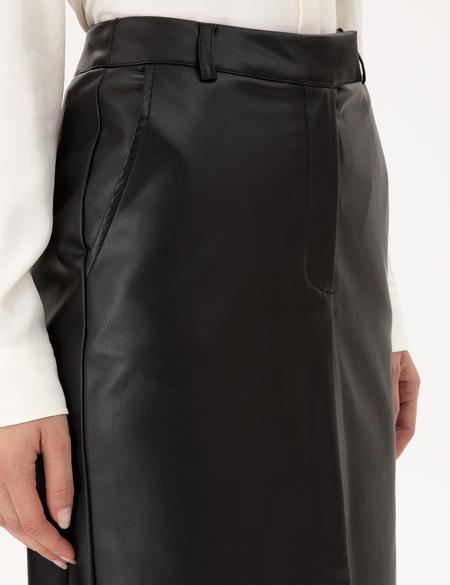 Siyah A Kesim Dokuma Etek - 50292628005