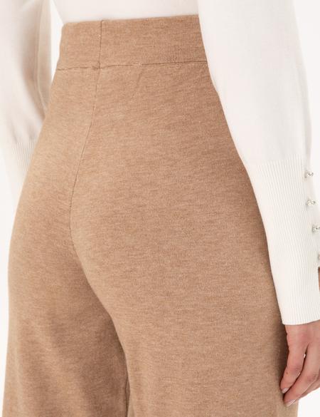 Bej Loose Fit Triko Pantolon - 50291033012