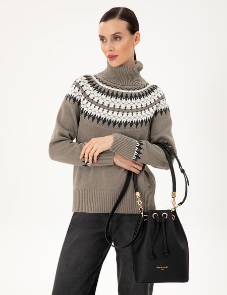 Siyah Büzgülü Çanta - 50296250001