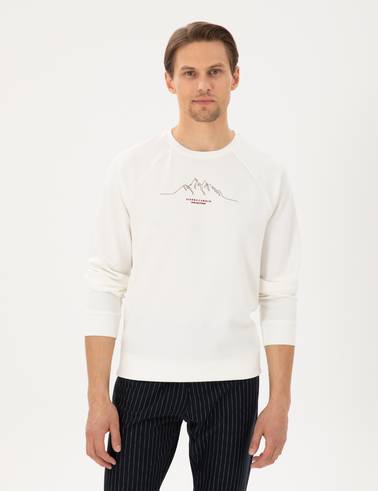 Ekru Regular Fit Sweatshirt
