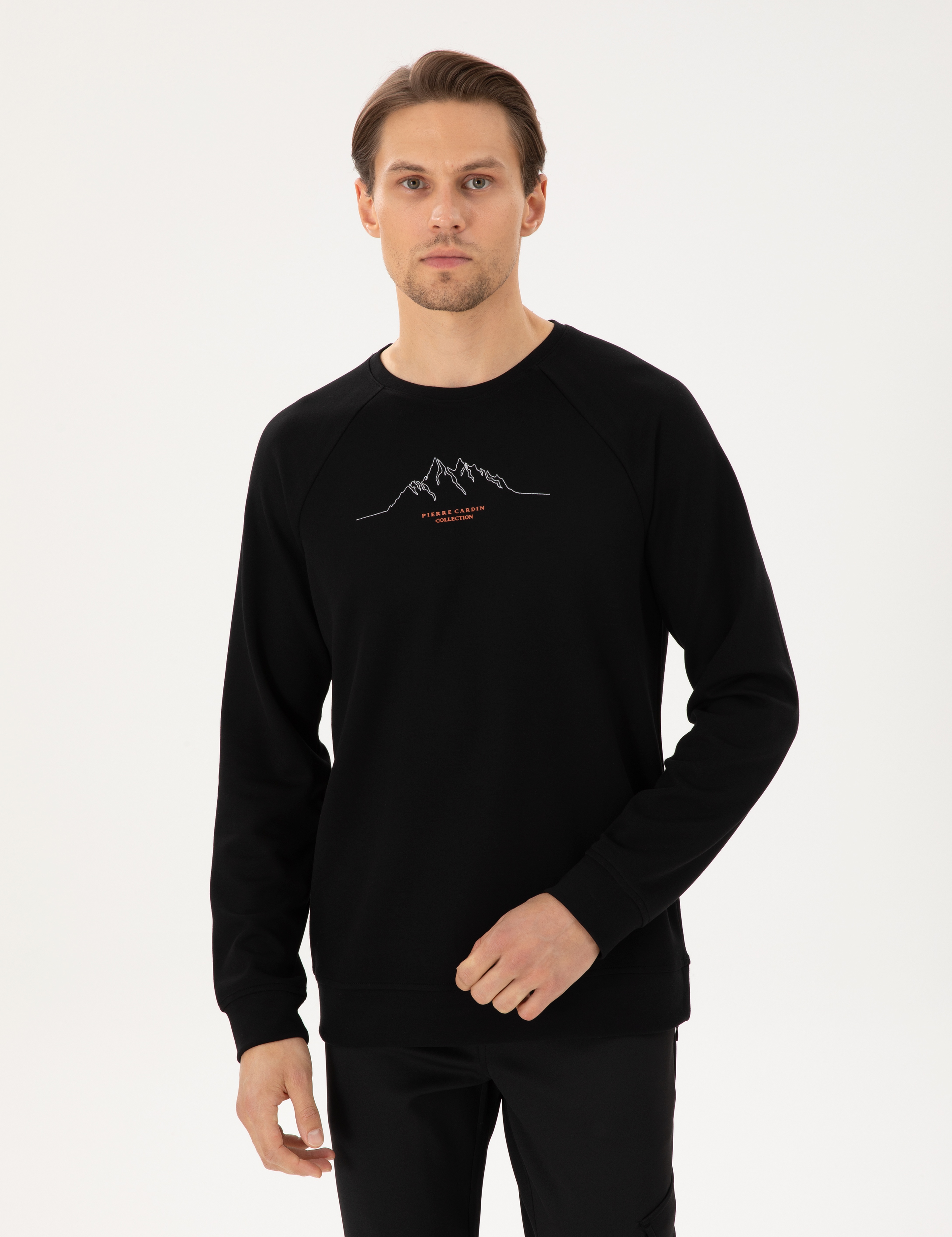 Siyah Regular Fit Sweatshirt - Image 3