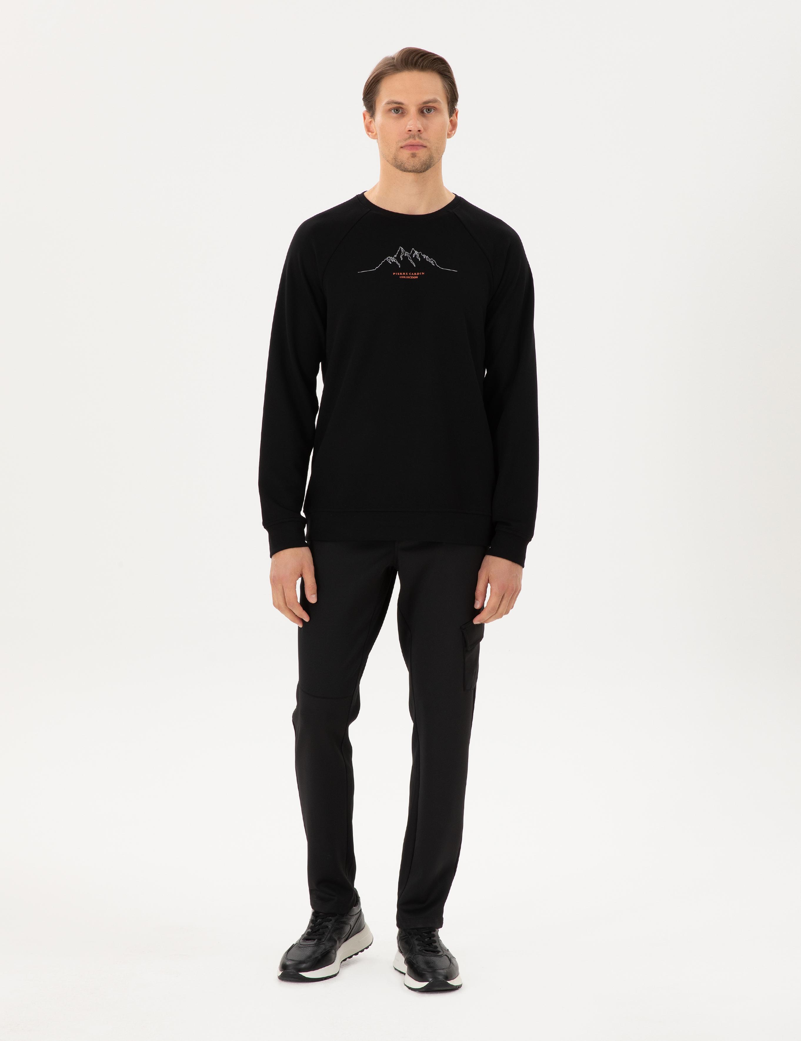 Siyah Regular Fit Sweatshirt