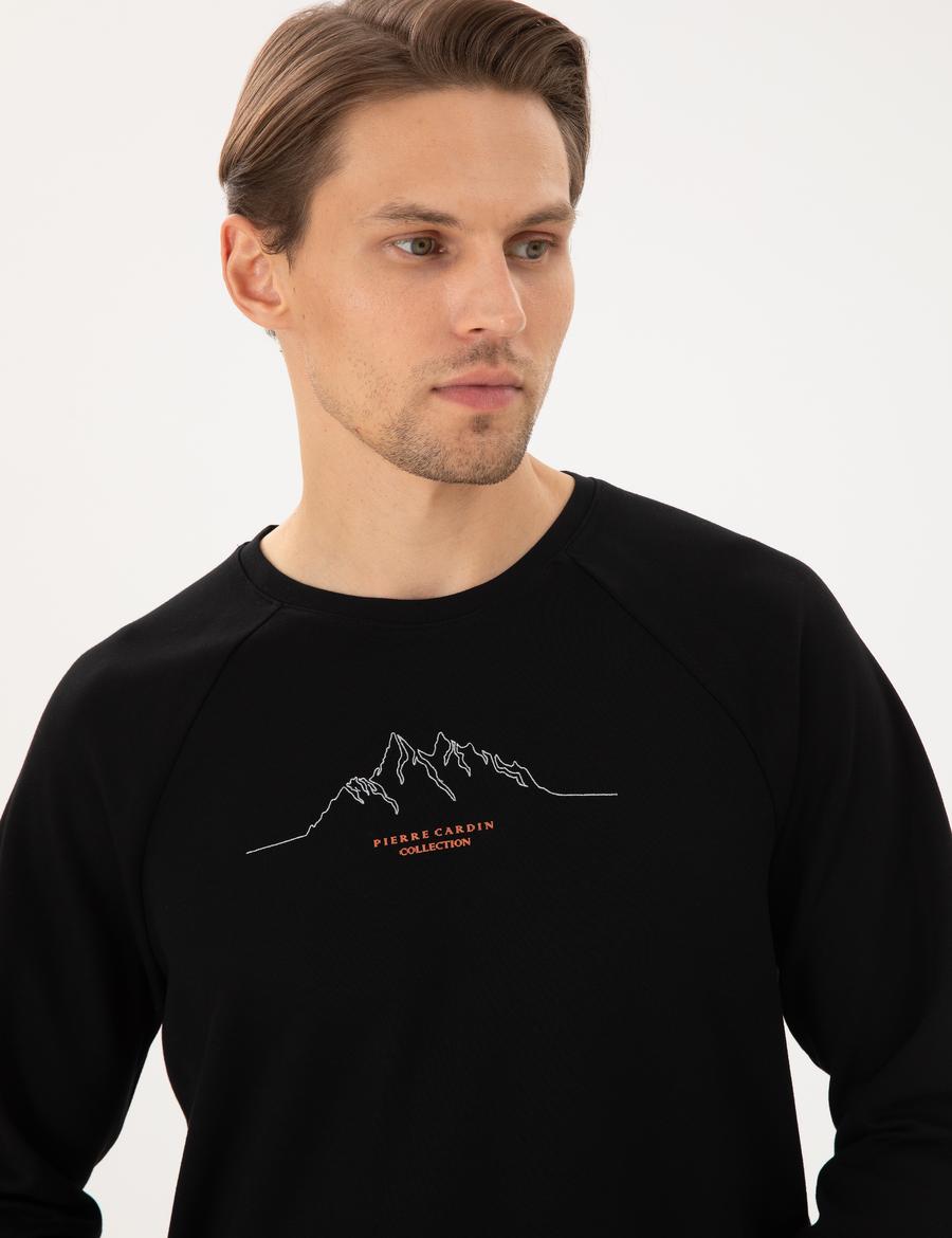 Siyah Regular Fit Sweatshirt