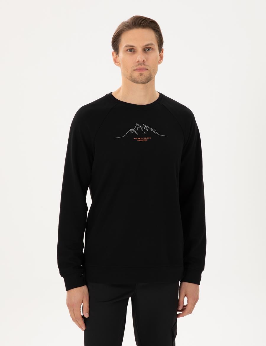 Siyah Regular Fit Sweatshirt