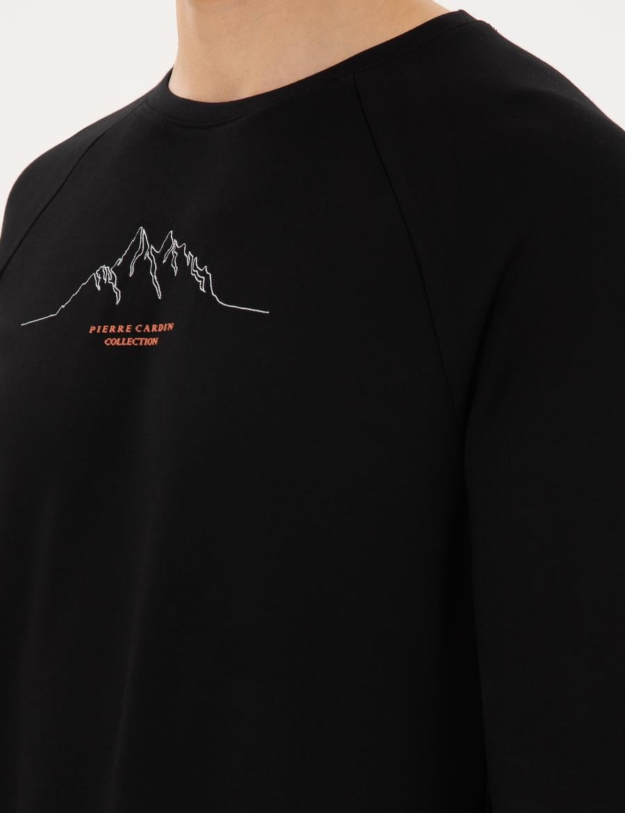 Siyah Regular Fit Sweatshirt