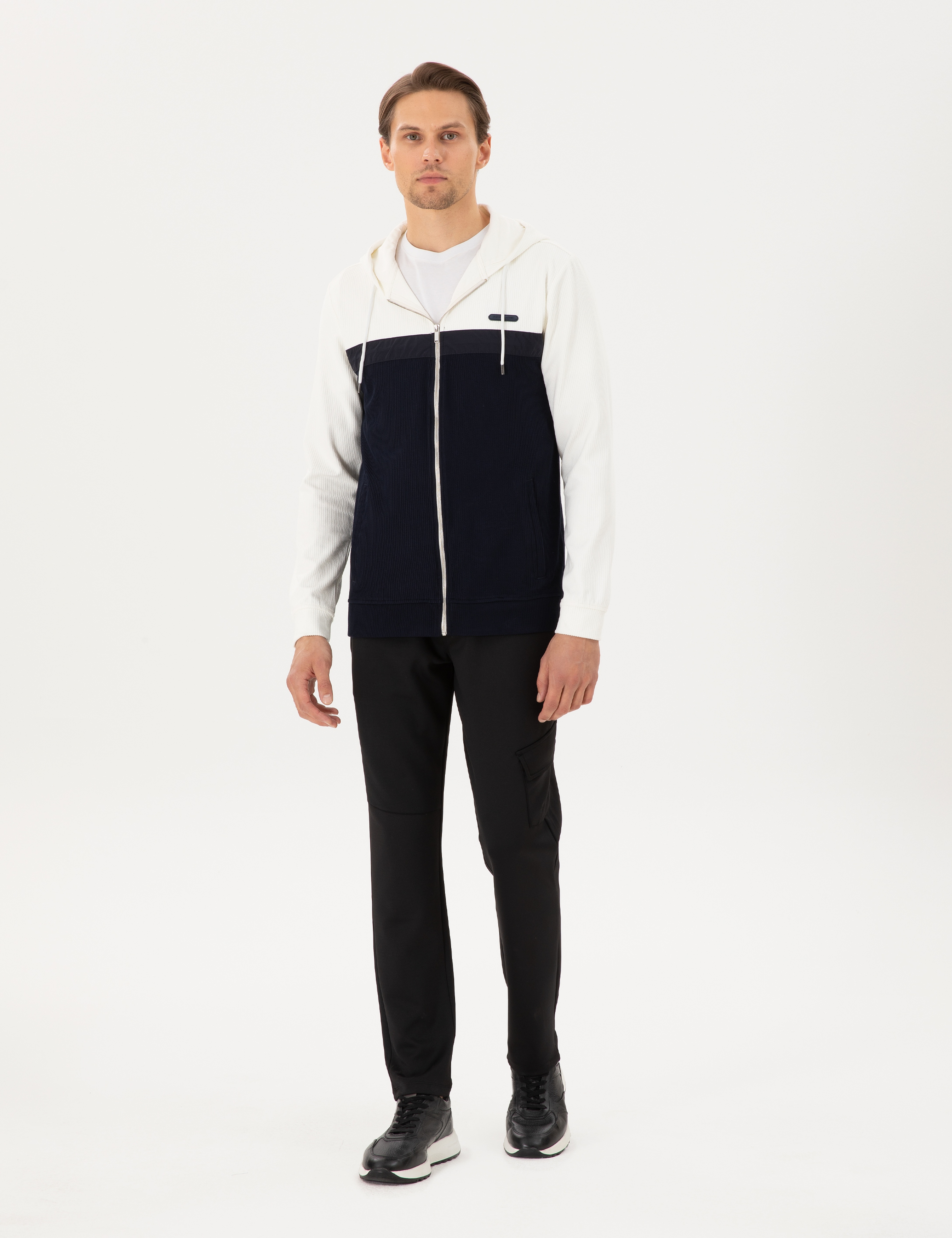 Ekru Regular Fit Örme Hırka - Image 4