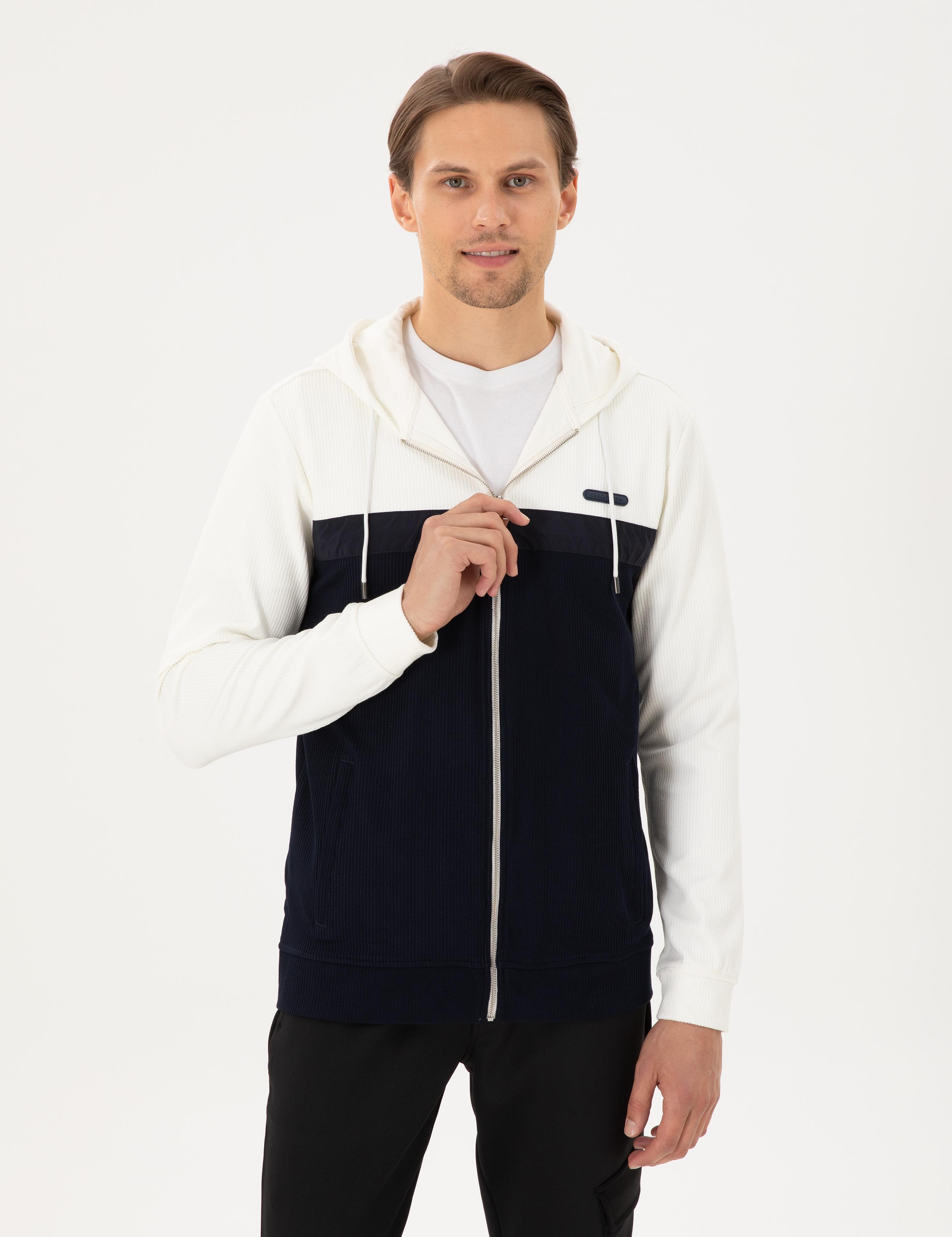 Ekru Regular Fit Örme Hırka