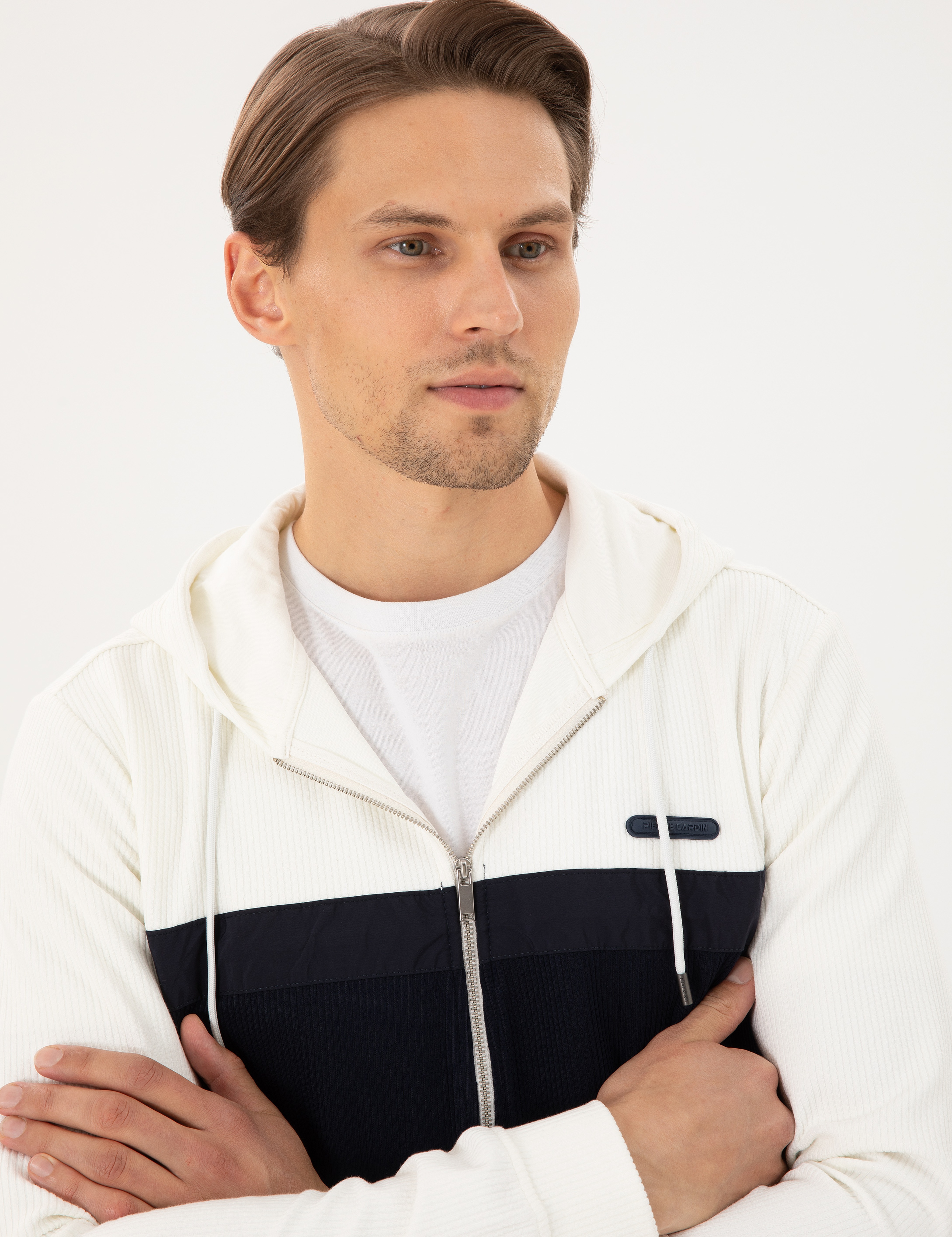 Ekru Regular Fit Örme Hırka - Image 2