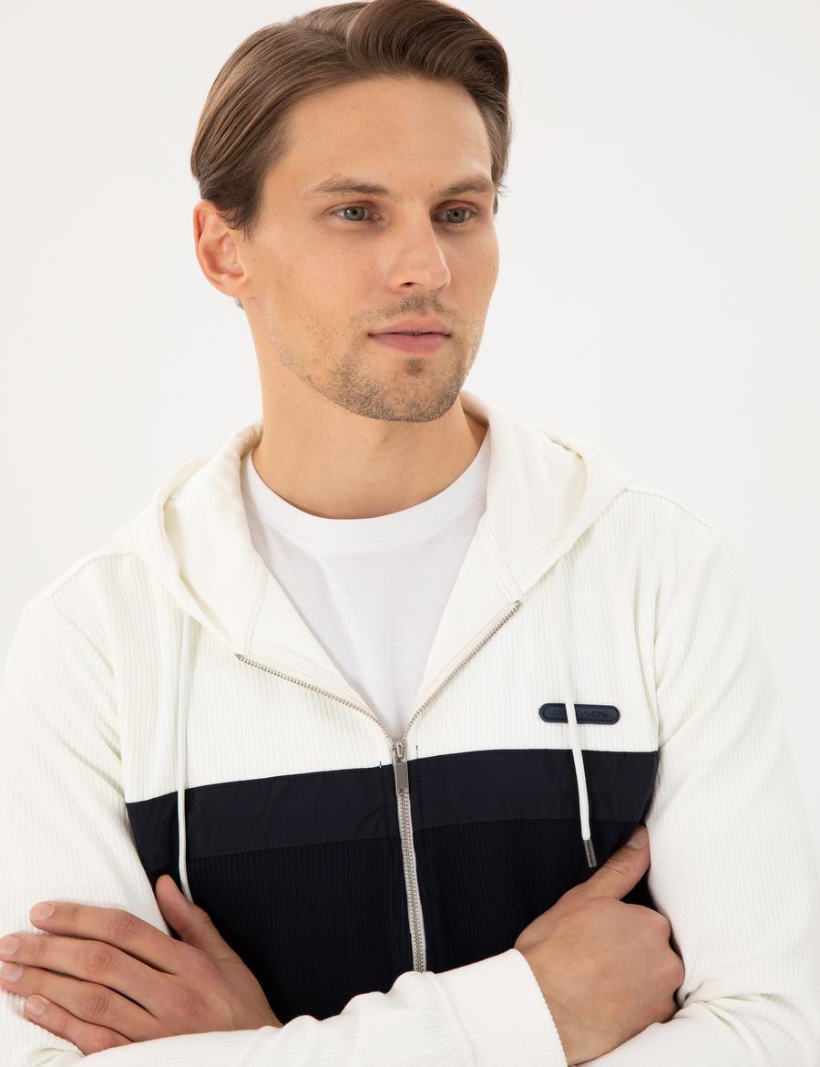 Ekru Regular Fit Örme Hırka