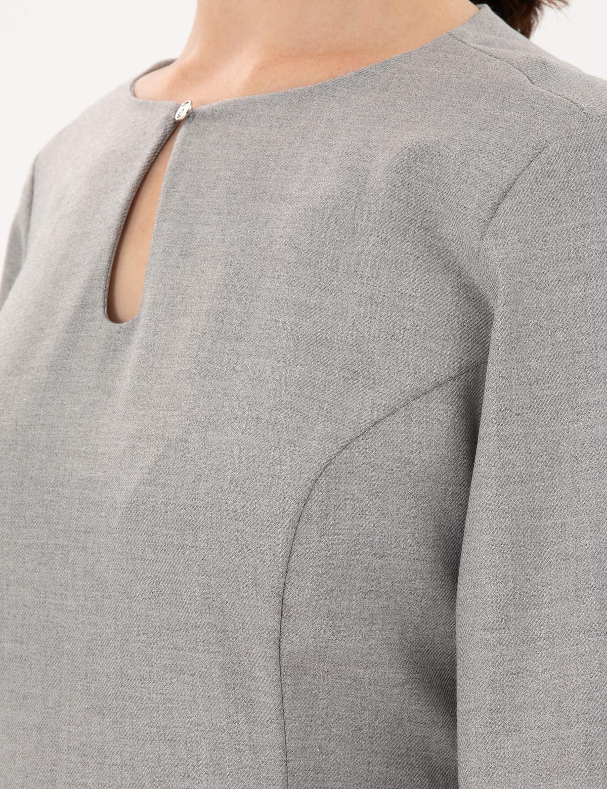 Açık Gri Regular Fit Dokuma Elbise - 50294217020