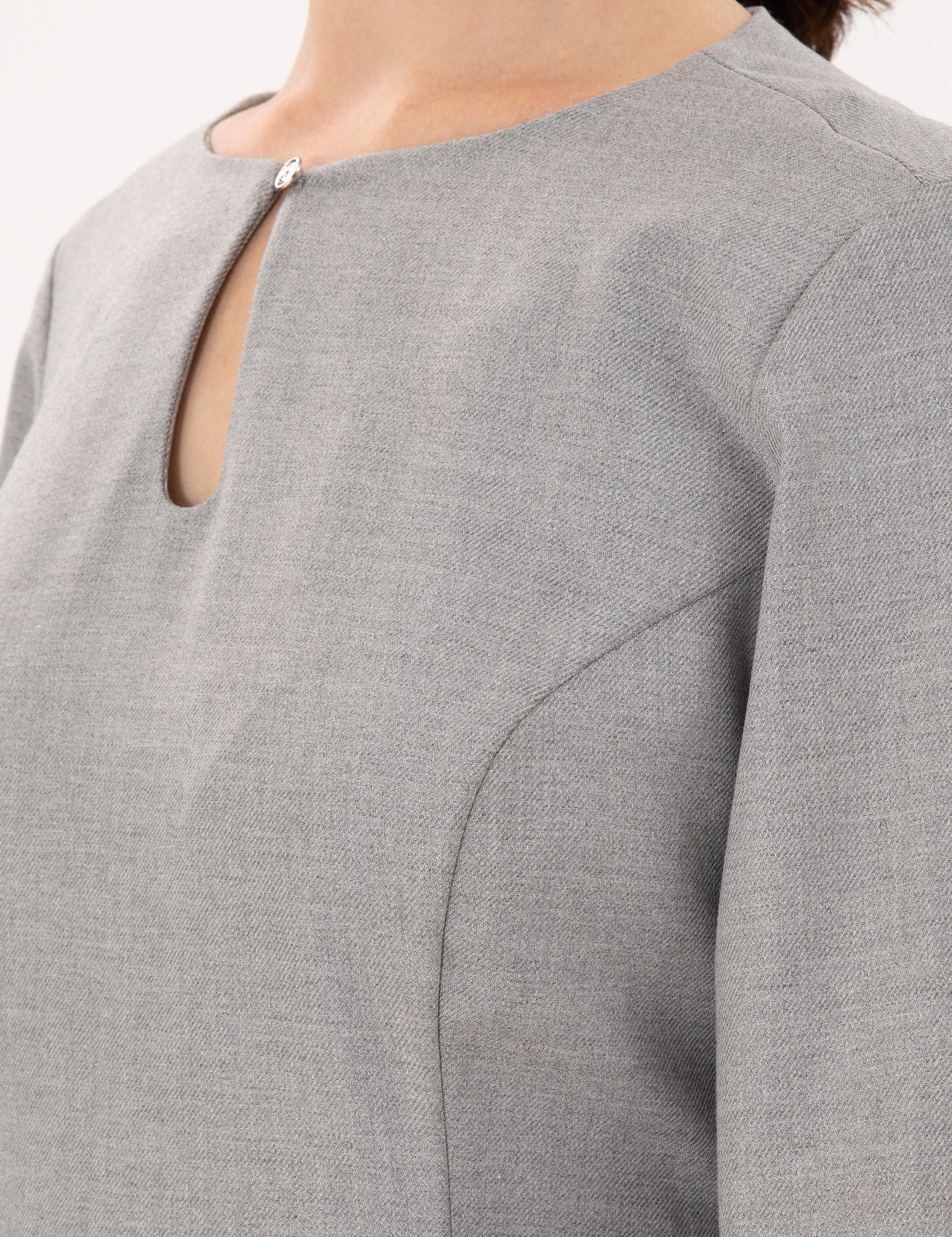 Açık Gri Regular Fit Dokuma Elbise