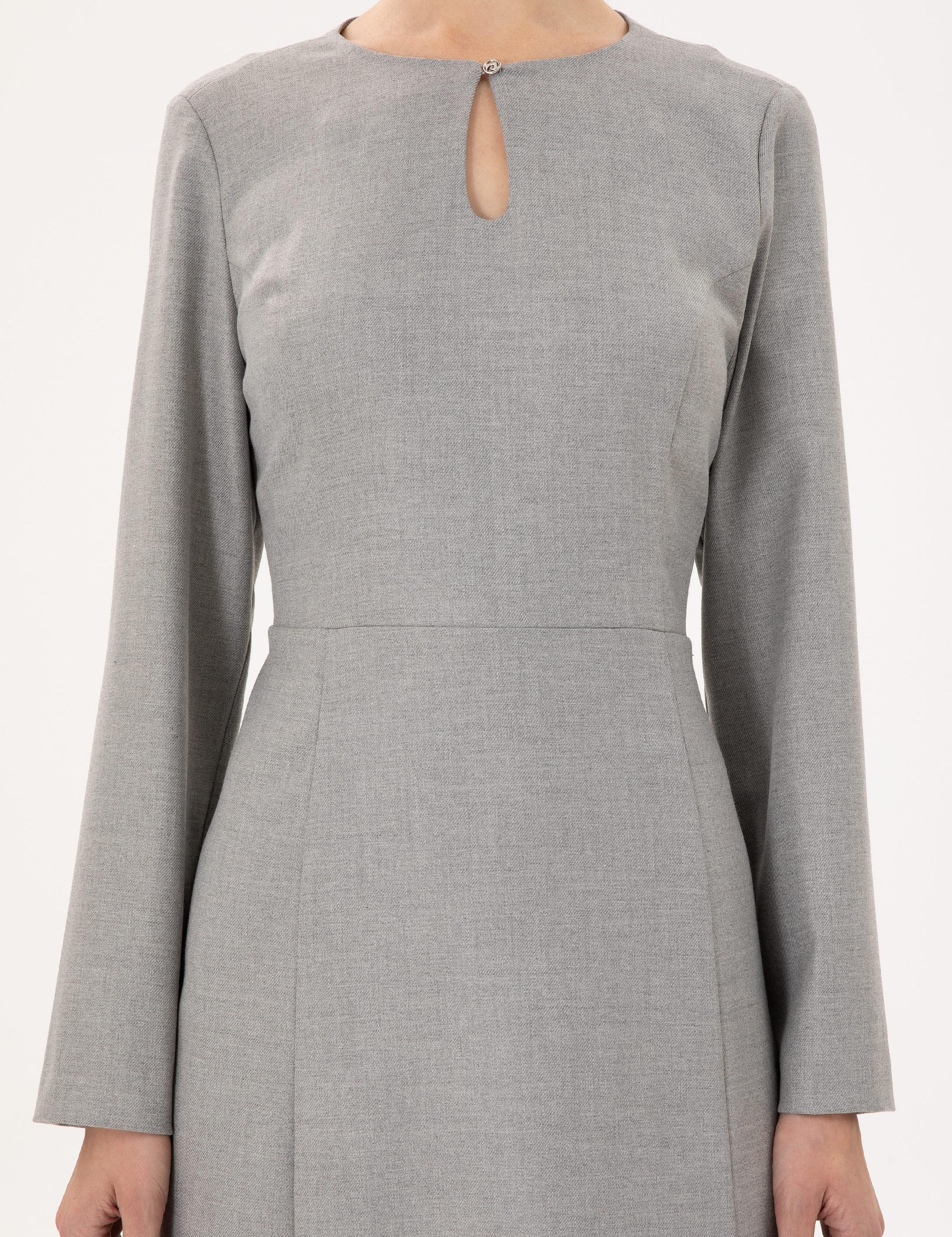 Açık Gri Regular Fit Dokuma Elbise