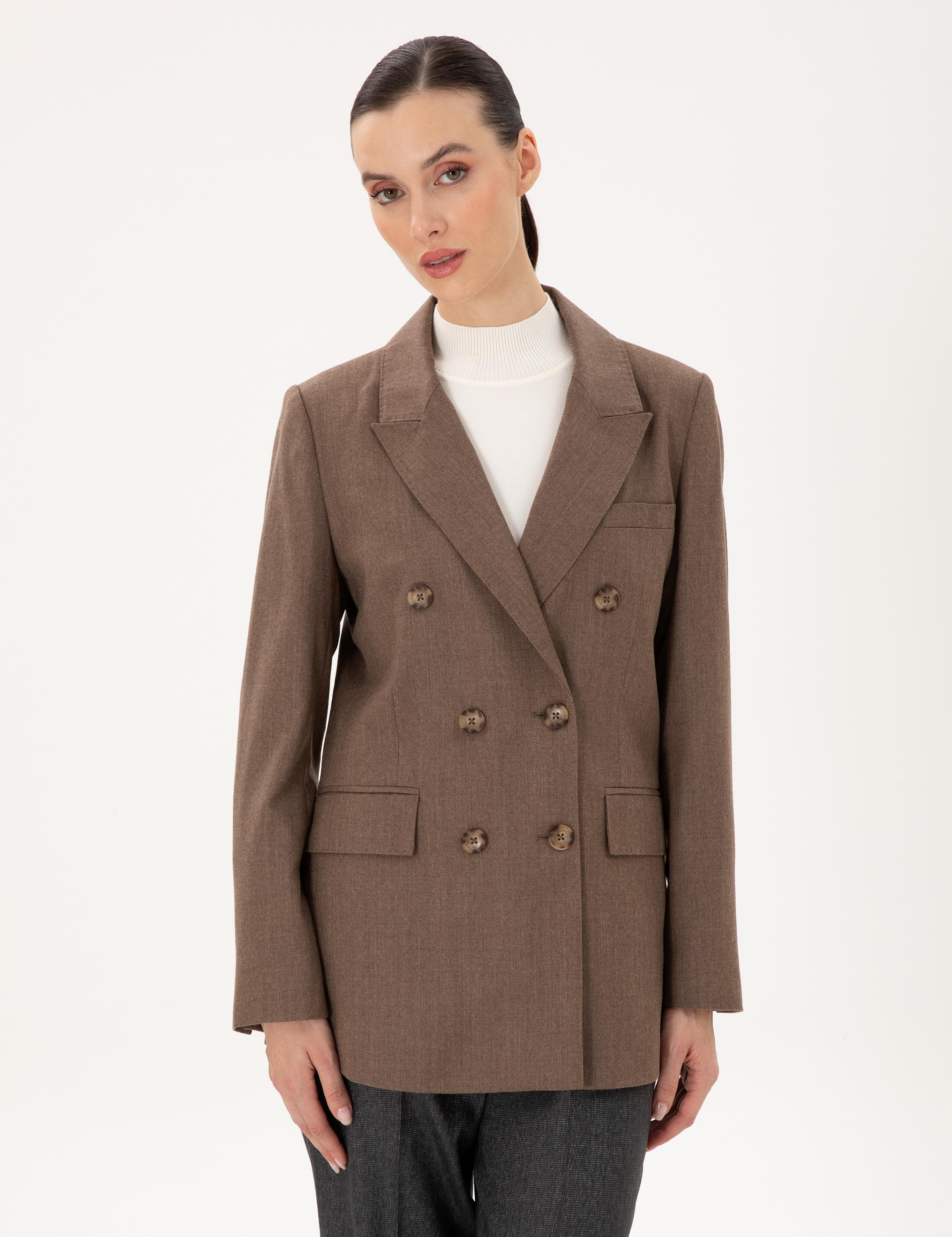 Vizon Regular Fit Yün Ceket