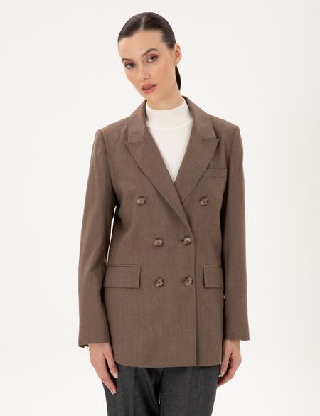 Vizon Regular Fit Yün Ceket - 50294231017