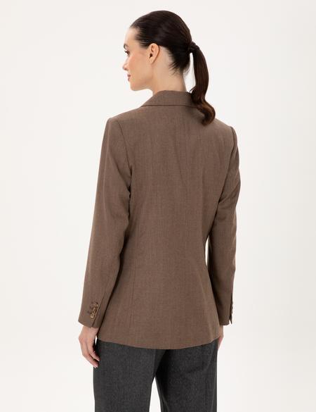 Vizon Regular Fit Yün Ceket - 50294231017