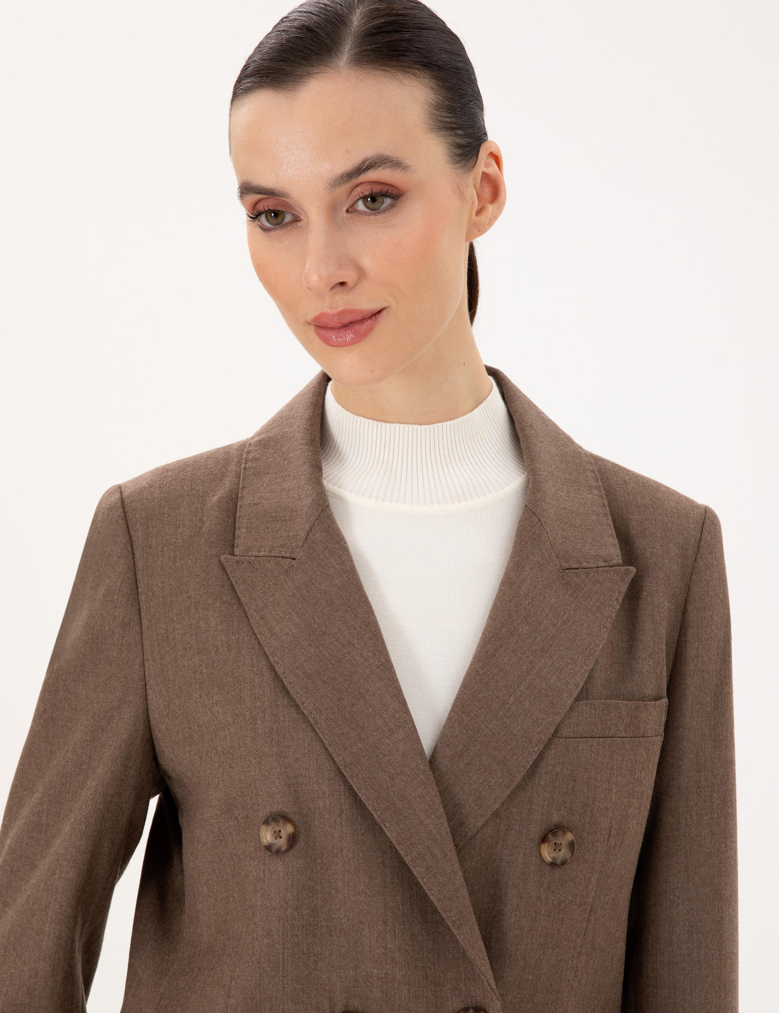 Vizon Regular Fit Yün Ceket