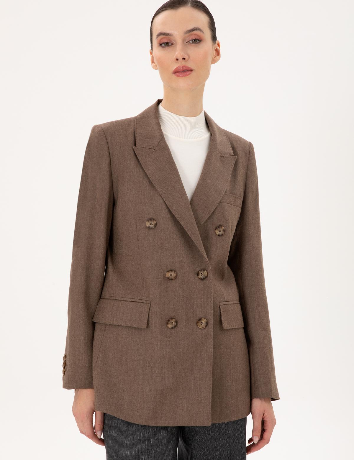 Vizon Regular Fit Yün Ceket - 50294231017