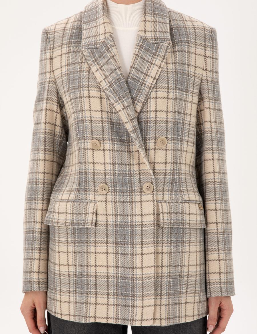 Bej Regular Fit Ceket