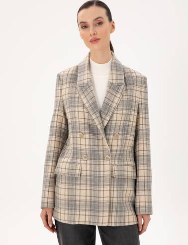 Bej Regular Fit Ceket