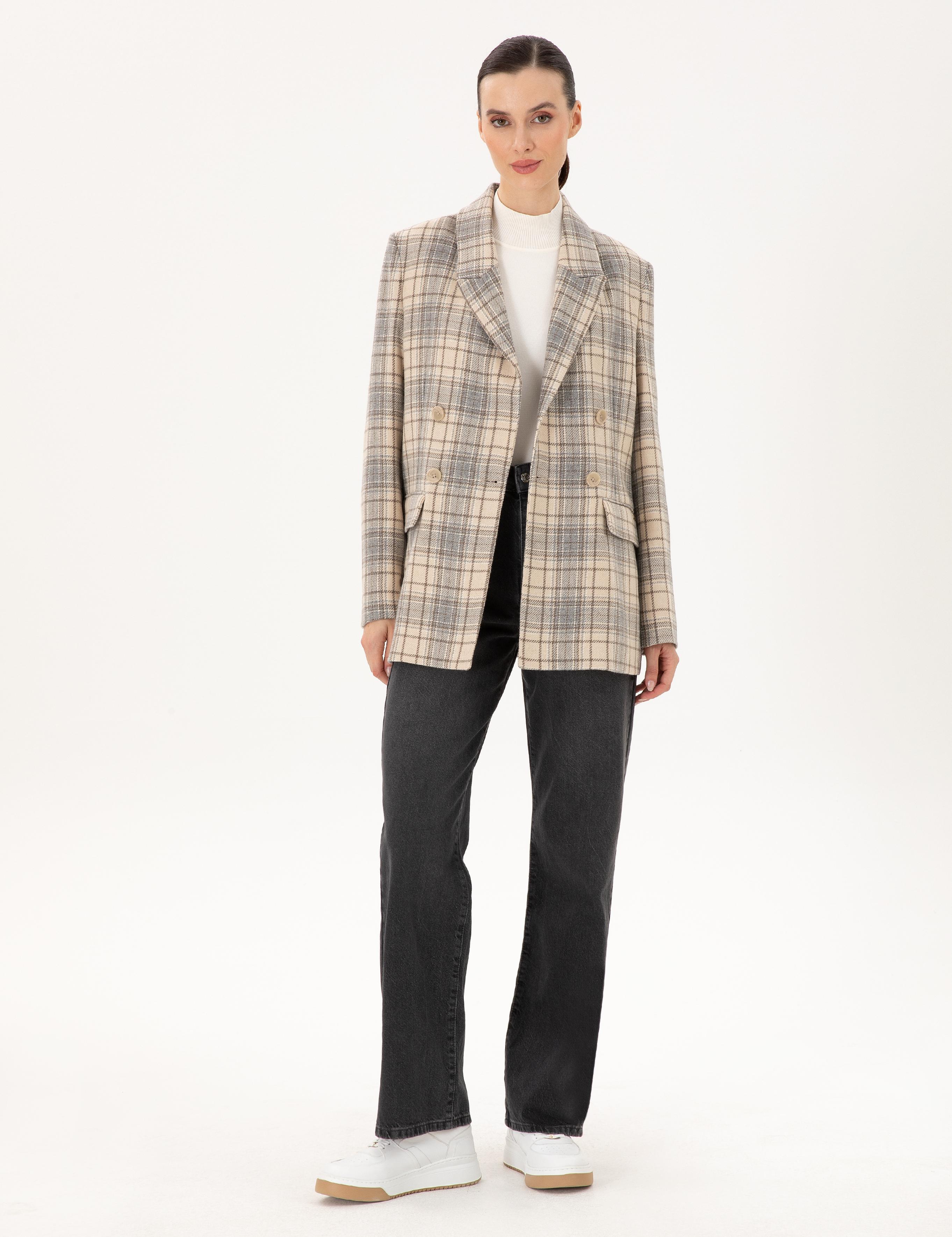 Bej Regular Fit Ceket