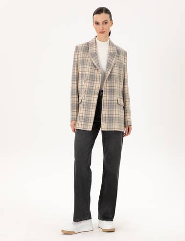 Bej Regular Fit Ceket