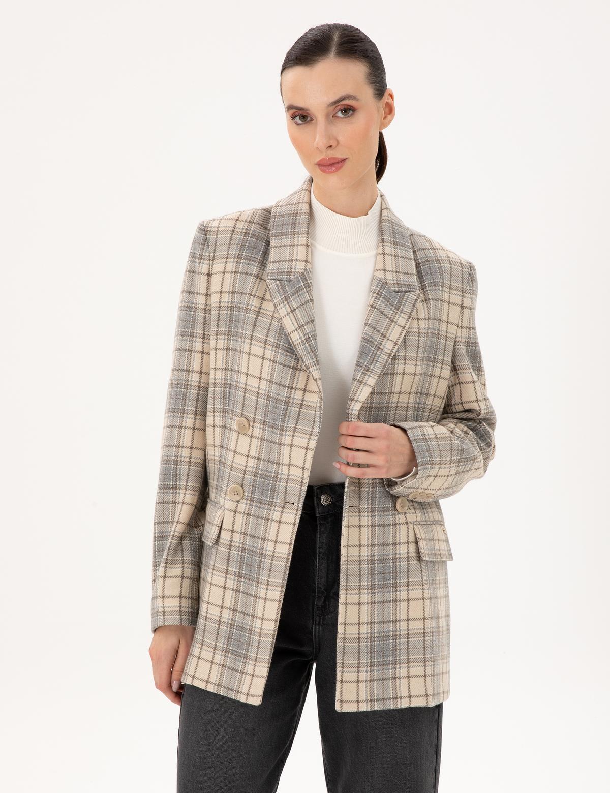 Bej Regular Fit Ceket