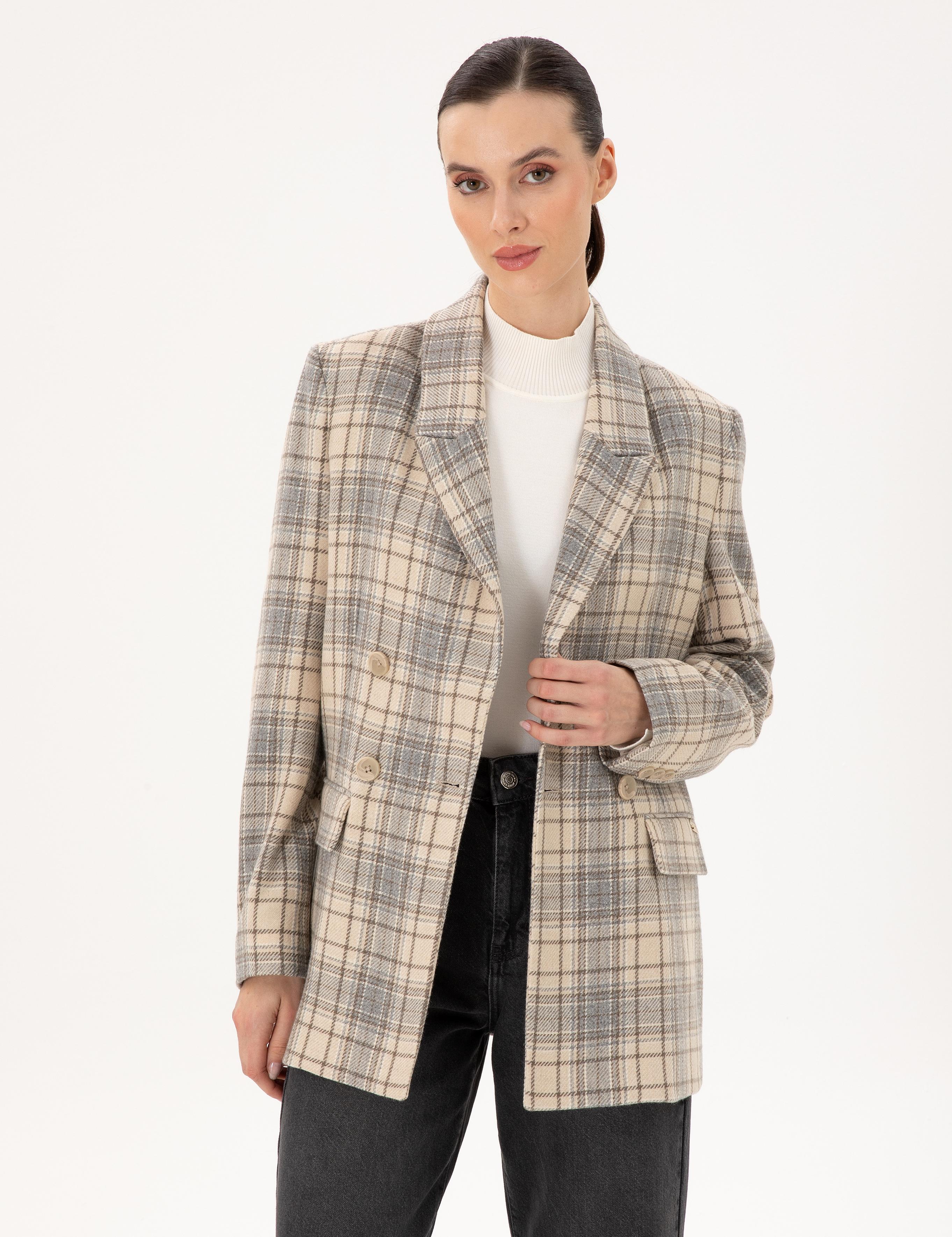 Bej Regular Fit Ceket