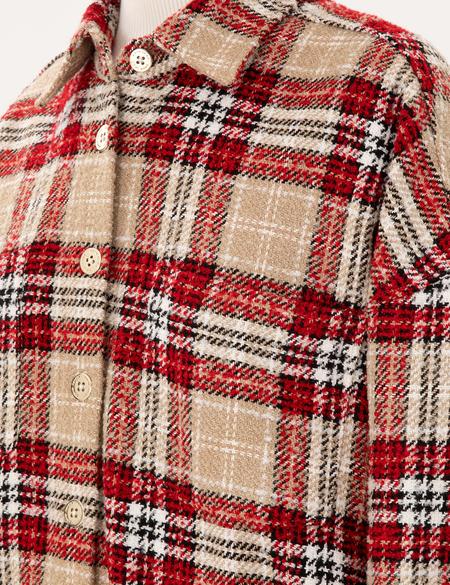 Kırmızı Oversize Uzun Kollu Gömlek - 50292294003