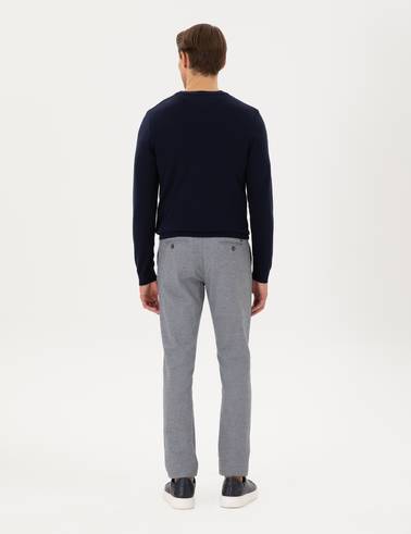 Açık Lacivert Slim Fit Kanvas Pantolon