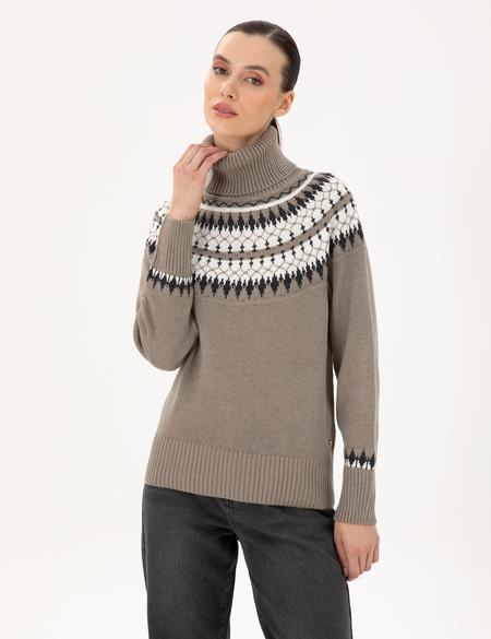 Vizon Regular Fit Yün Karışımlı Balıkçı Yaka Kazak - 50291034003