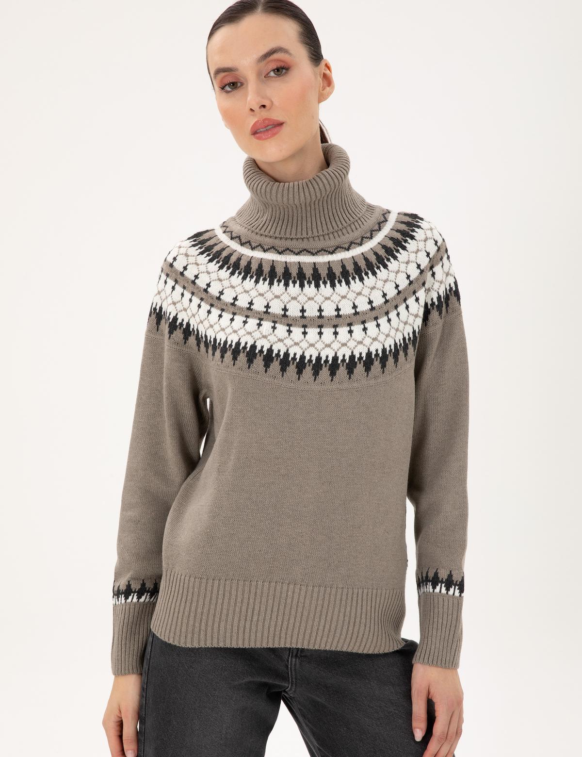 Vizon Regular Fit Yün Karışımlı Balıkçı Yaka Kazak - 50291034003