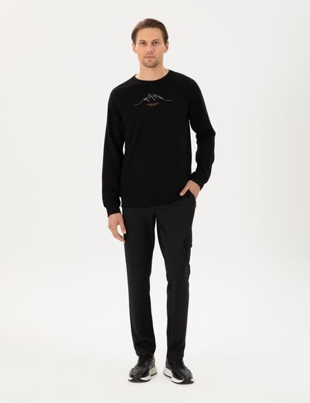 Siyah Regular Fit Scuba Kumaş Kargo Cepli Eşofman Altı - 50292213055