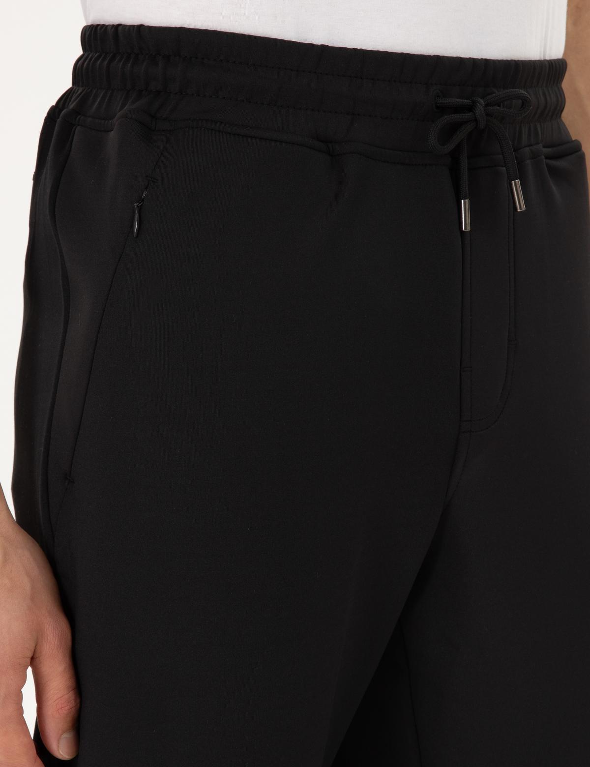 Siyah Regular Fit Scuba Kumaş Kargo Cepli Eşofman Altı - 50292213055