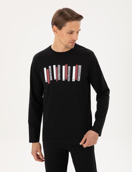 Siyah Uzunkol Pijama Takımı - 50306726013