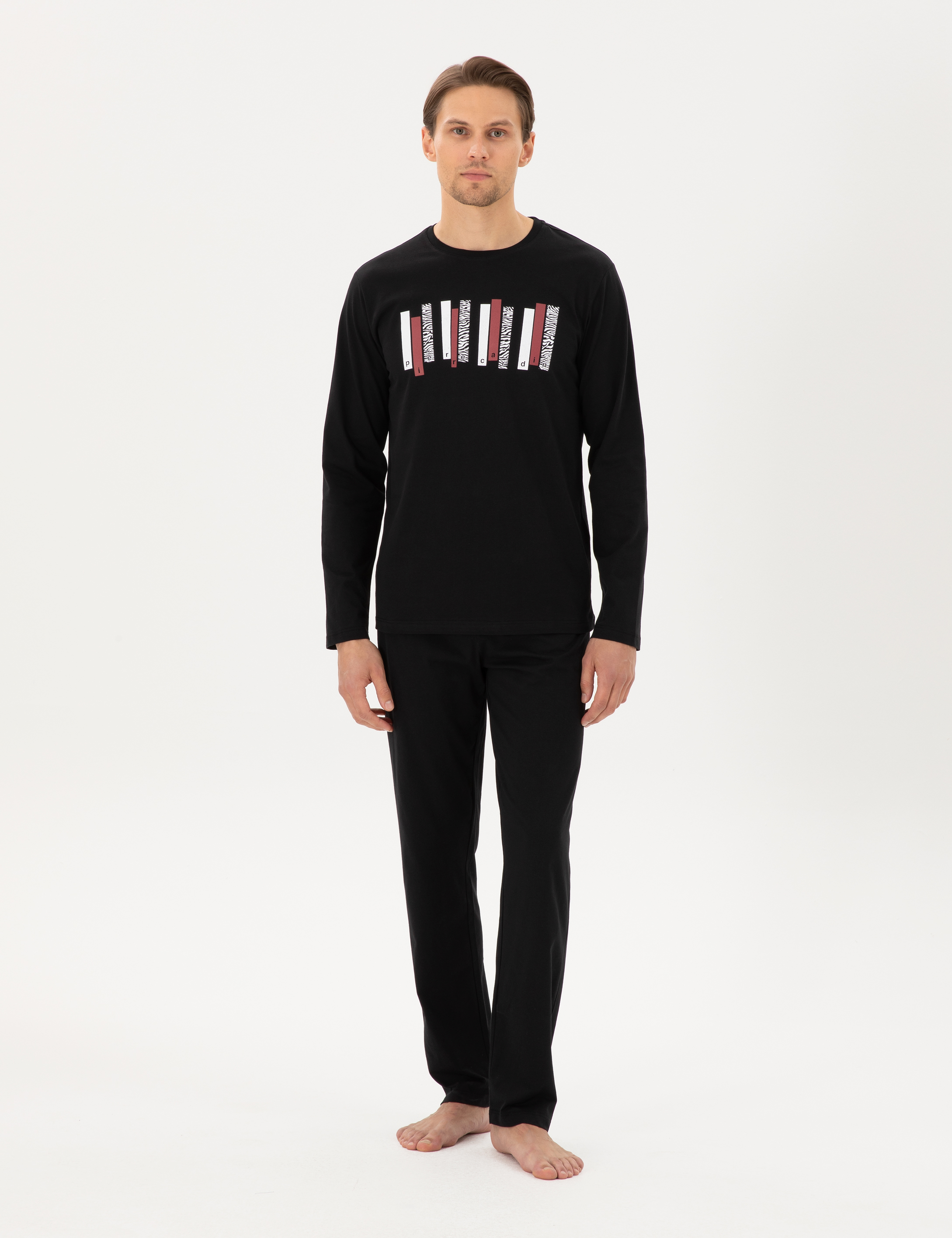 Siyah Uzunkol Pijama Takımı - Image 4