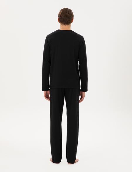 Siyah Uzunkol Pijama Takımı - 50306726013