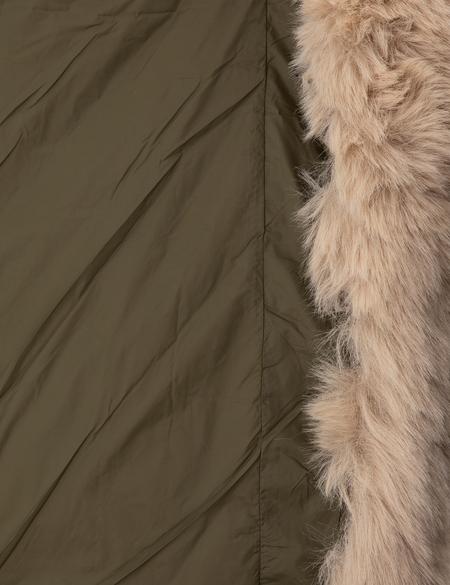 Haki Regular Fit Kürk Yaka Mont - 50290325025