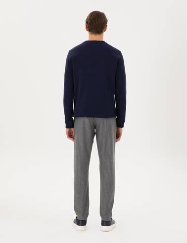 Antrasit Melanj Slim Fit Eşofman Altı
