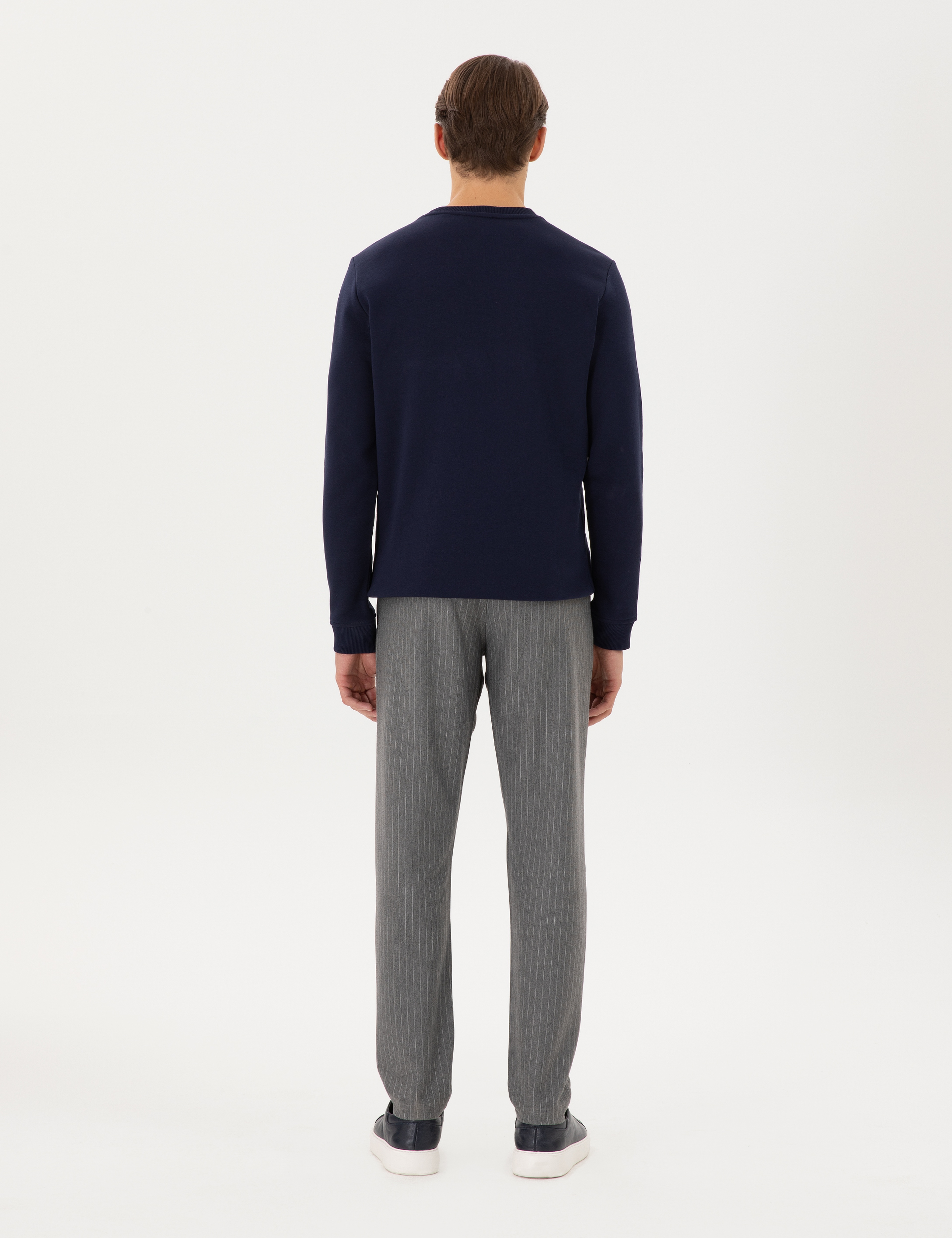 Antrasit Melanj Slim Fit Eşofman Altı - Image 4