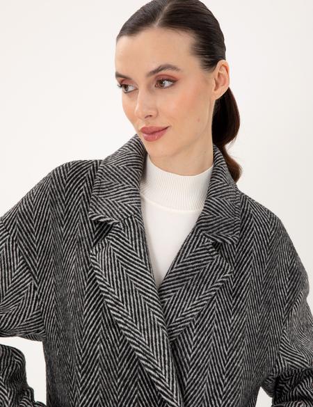 Siyah Kaşe Kaban - 50290356001