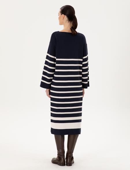 Lacivert Regular Fit Triko Elbise - 50290561006