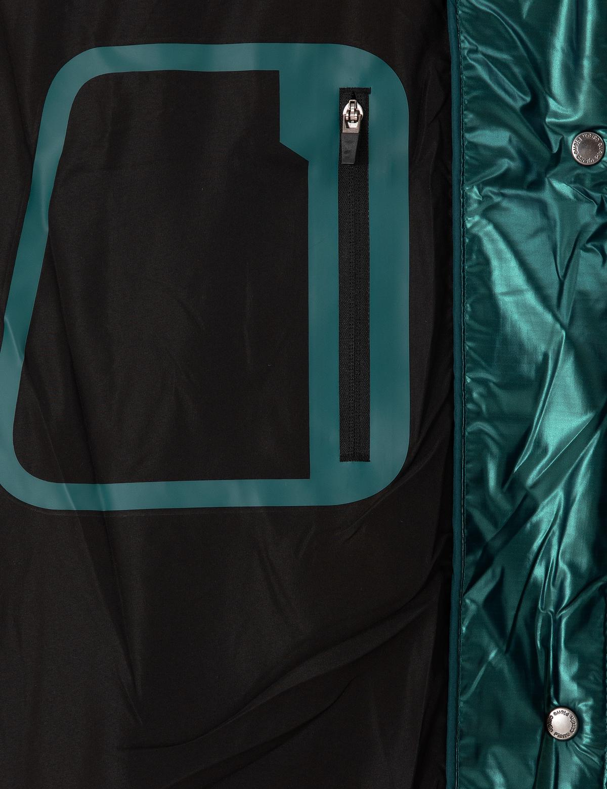 Zümrüt Kapüşonlu Parlak Mont - 50290344040